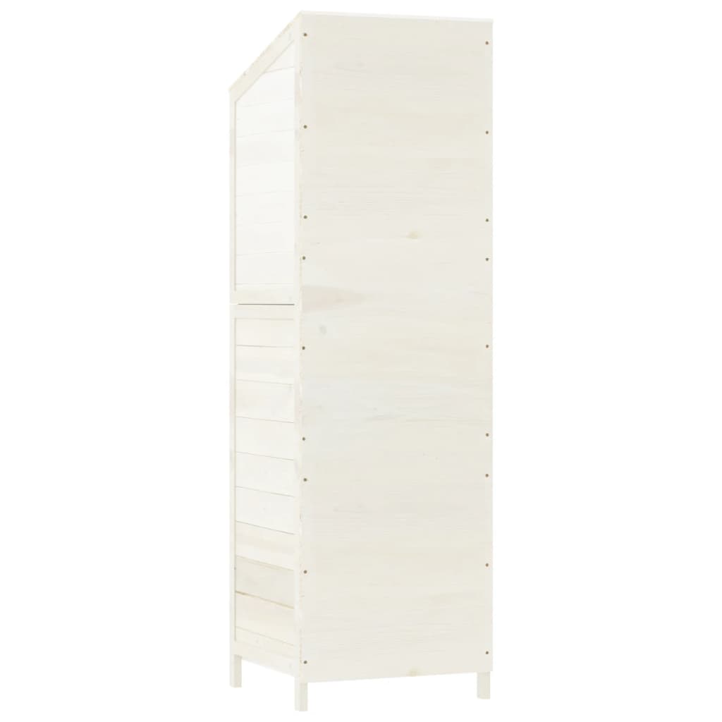 Garden Shed White 55x52x174.5 cm Solid Wood Fir