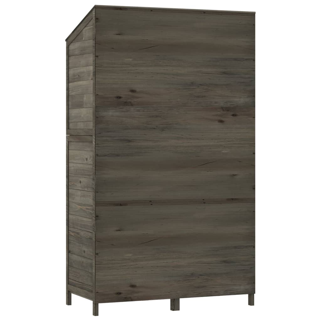 Garden Shed Anthracite 102x52x174.5 cm Solid Wood Fir