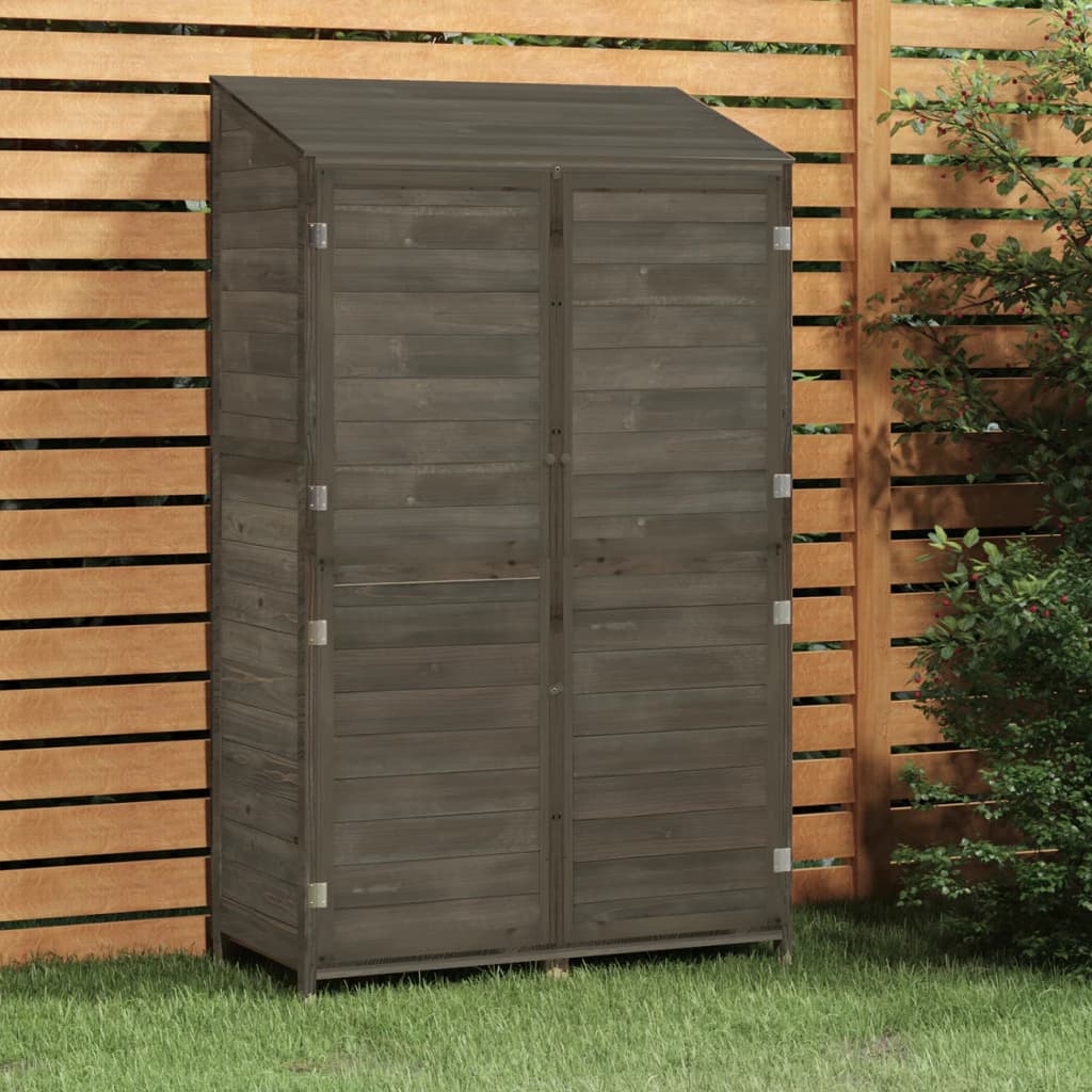 Garden Shed Anthracite 102x52x174.5 cm Solid Wood Fir