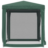 Party Tent with 4 Mesh Sidewalls Green 2x2 m HDPE