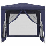 Party Tent with 4 Mesh Sidewalls Blue 2.5x2.5 m HDPE