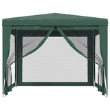 Party Tent with 4 Mesh Sidewalls Green 3x3 m HDPE