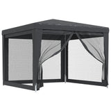 Party Tent with 4 Mesh Sidewalls Anthracite 3x3 m HDPE