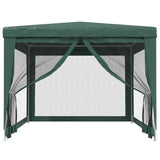 Party Tent with 4 Mesh Sidewalls Green 3x4 m HDPE