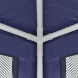 Party Tent with 8 Mesh Sidewalls Blue 3x9 m HDPE