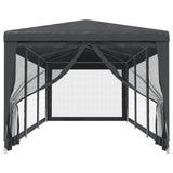 Party Tent with 8 Mesh Sidewalls Anthracite 3x9 m HDPE