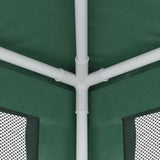 Party Tent with 10 Mesh Sidewalls Green 3x12 m HDPE