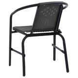 Garden Chairs 4 pcs Plastic Rattan and Steel 110 kg