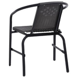 Garden Chairs 8 pcs Plastic Rattan and Steel 110 kg