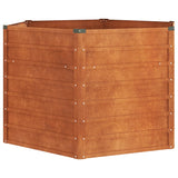Garden Raised Bed Rusty 129x129x77 cm Corten Steel