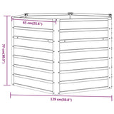Garden Raised Bed Rusty 129x129x77 cm Corten Steel