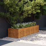 Garden Raised Bed 194x50x36 cm Corten Steel