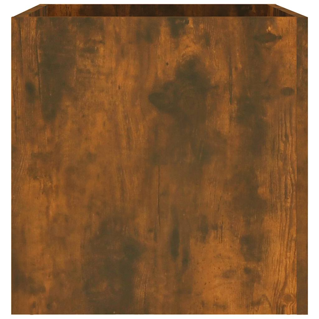 Planter Box Smoked Oak 40x40x40 cm Engineered Wood