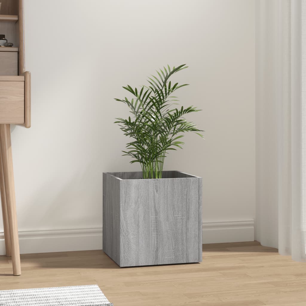 Planter Box Grey Sonoma 40x40x40 cm Engineered Wood