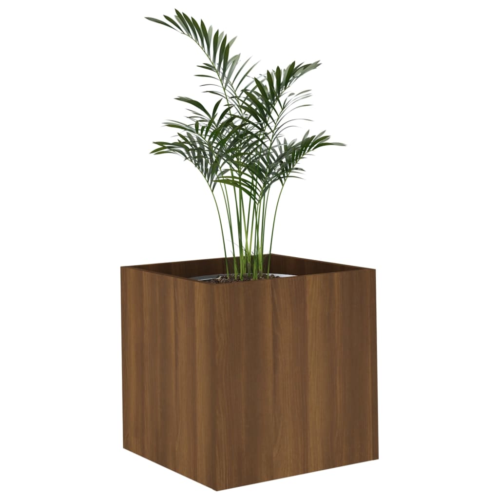 Planter Box Brown Oak 40x40x40 cm Engineered Wood