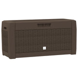 Garden Storage Box Brown 119x48x60 cm PP