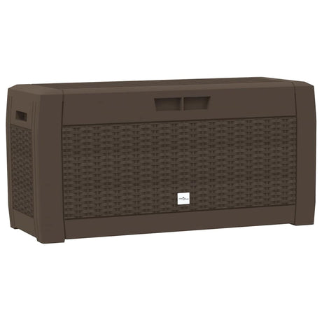 Garden Storage Box Brown 119x48x60 cm PP