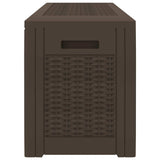 Garden Storage Box Brown 119x48x60 cm PP