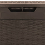 Garden Storage Box Brown 119x48x60 cm PP