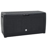 Garden Storage Box Anthracite 119x48x60 cm Polypropylene