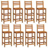 Bar Stools 8 pcs Solid Wood Acacia