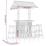 5 Piece Garden Bar Set Solid Wood Acacia