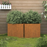 Planters 2 pcs 42x40x39 cm Corten Steel