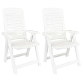 3 Piece Garden Dining Set White Polypropylene