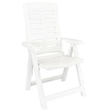 3 Piece Garden Dining Set White Polypropylene