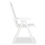 3 Piece Garden Dining Set White Polypropylene