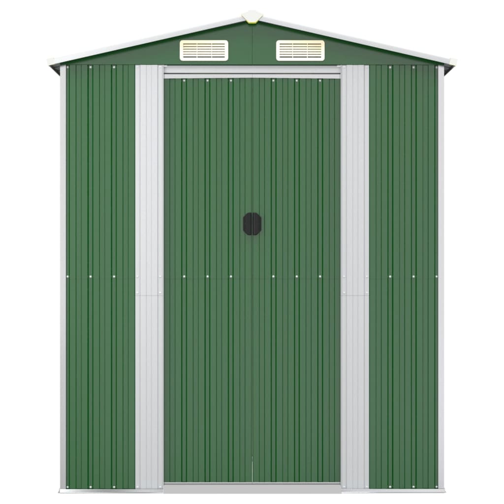 Garden Shed Green 192x108x223 cm Galvanised Steel