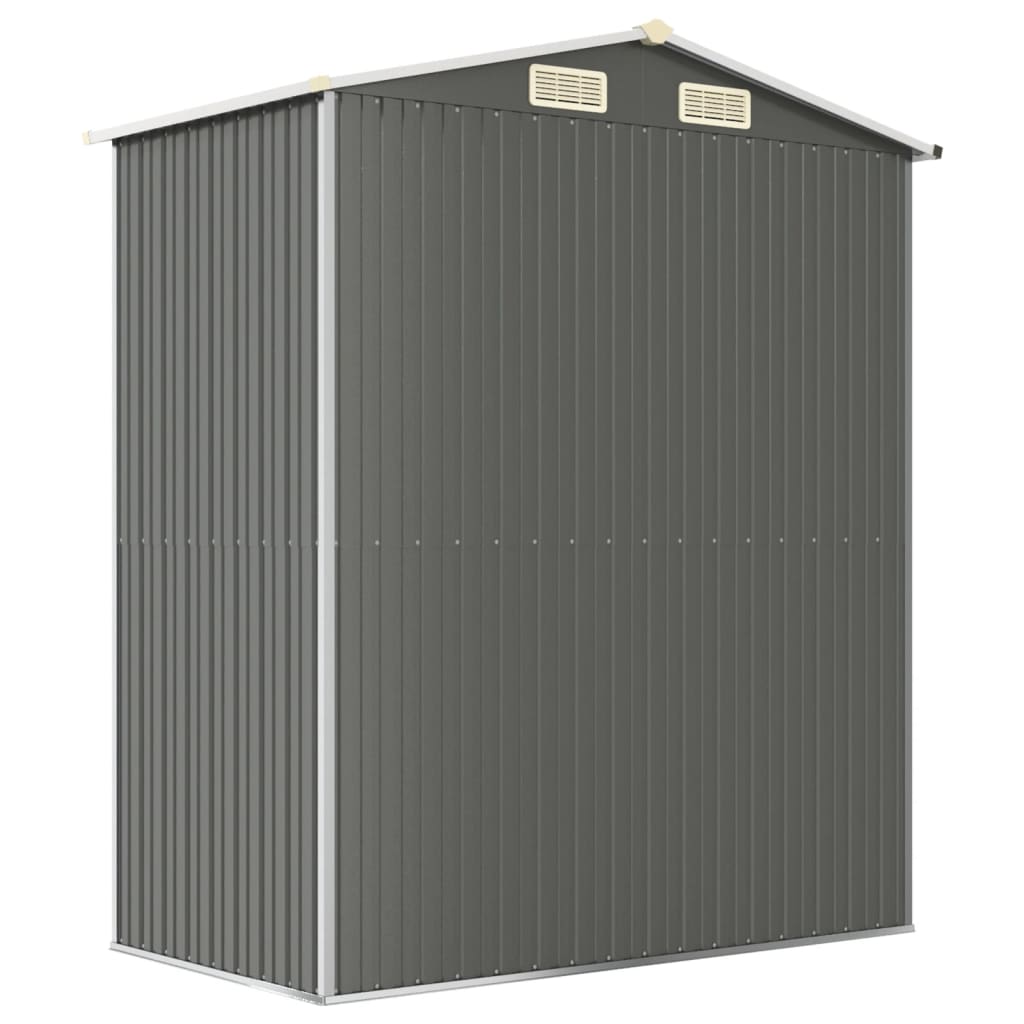 vidaXL Garden Shed Light Grey 192x108x223 cm Galvanised Steel