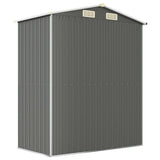 vidaXL Garden Shed Light Grey 192x108x223 cm Galvanised Steel