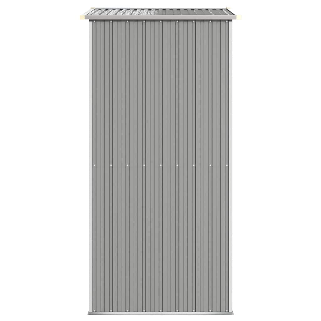 Garden Shed Light Grey 192x108x223 cm Galvanised Steel