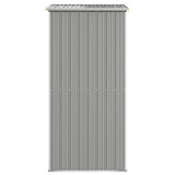 Garden Shed Light Grey 192x108x223 cm Galvanised Steel