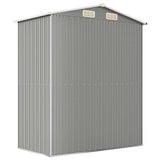 Garden Shed Light Grey 192x108x223 cm Galvanised Steel
