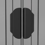 Garden Shed Light Grey 192x108x223 cm Galvanised Steel