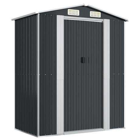 Garden Shed Anthracite 192x108x223 cm Galvanised Steel