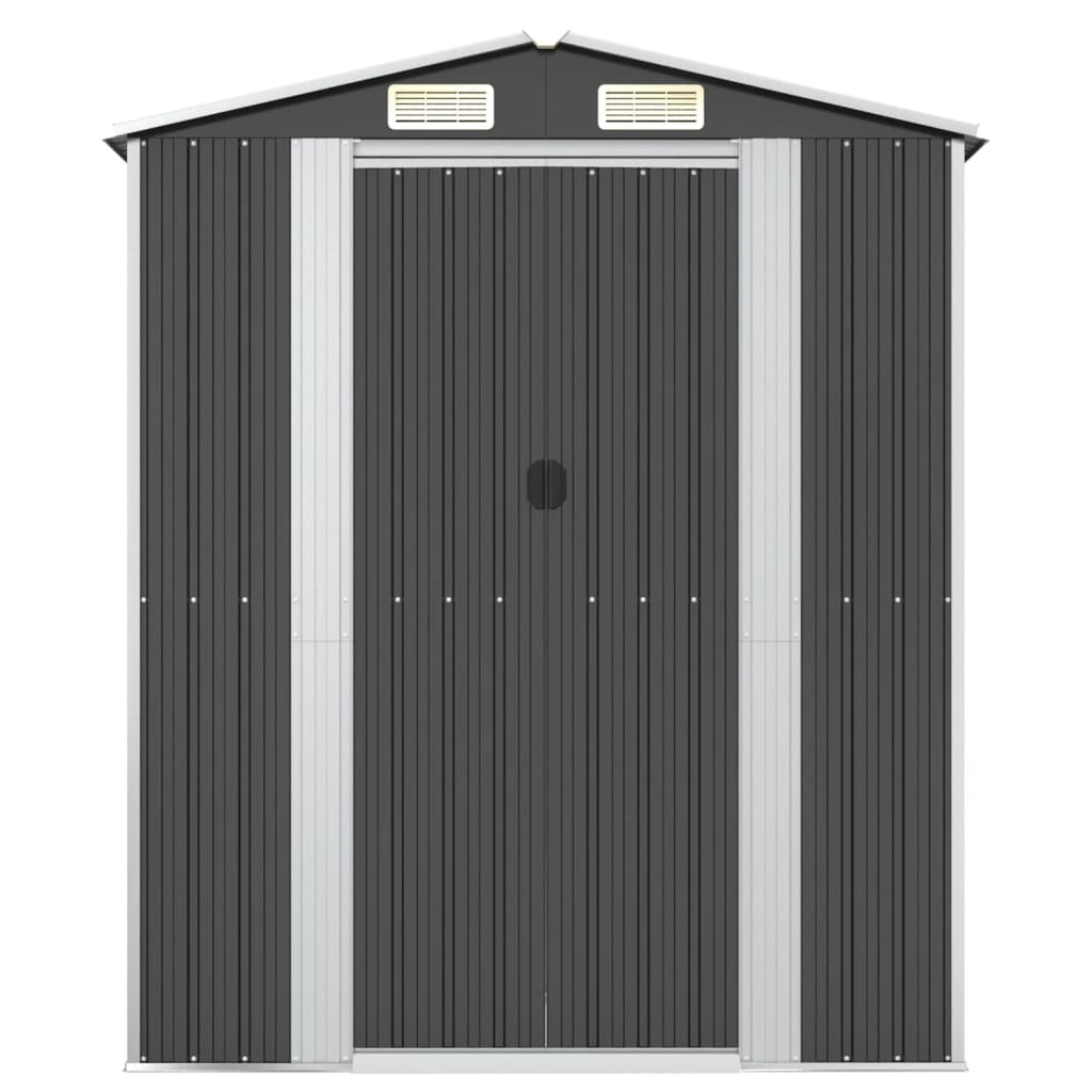 vidaXL Garden Shed Anthracite 192x108x223 cm Galvanised Steel