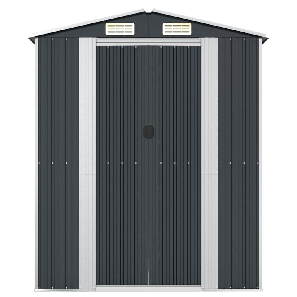 Garden Shed Anthracite 192x108x223 cm Galvanised Steel