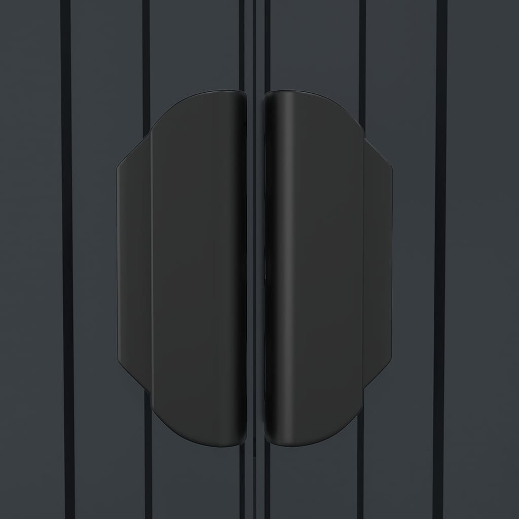 Garden Shed Anthracite 192x108x223 cm Galvanised Steel