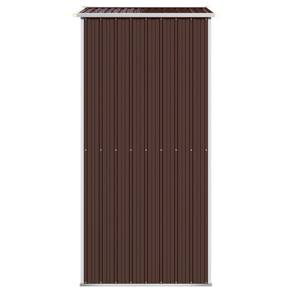 Garden Shed Dark Brown 192x108x223 cm Galvanised Steel