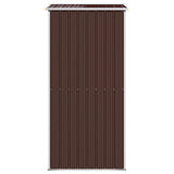 Garden Shed Dark Brown 192x108x223 cm Galvanised Steel