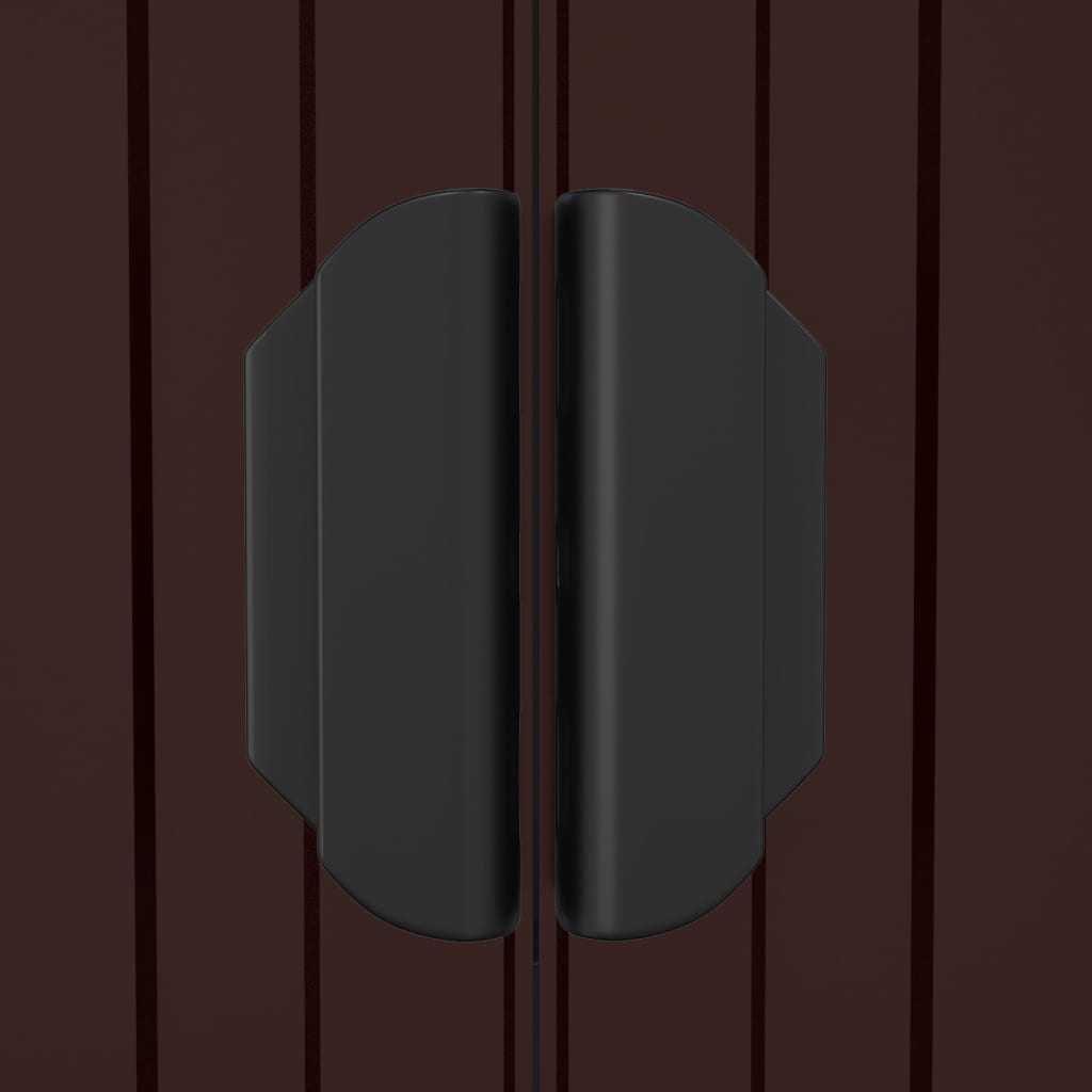 vidaXL Garden Shed Dark Brown 192x108x223 cm Galvanised Steel