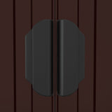 Garden Shed Dark Brown 192x108x223 cm Galvanised Steel