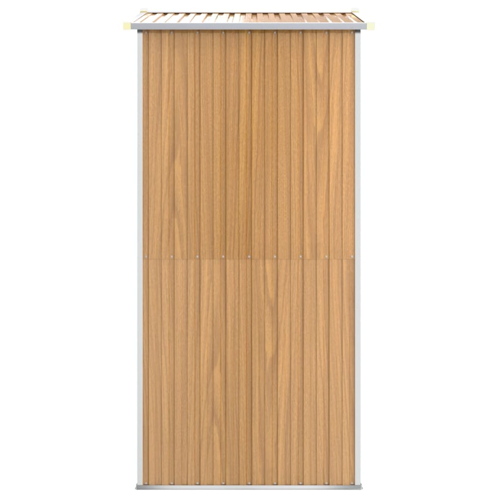 vidaXL Garden Shed Light Brown 192x108x223 cm Galvanised Steel