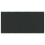 Garden Dining Table Black 160x80x74cm Steel and Tempered Glass