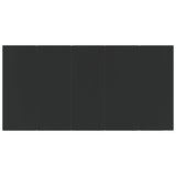 Garden Dining Table Black 200x100x74cm Steel and Tempered Glass