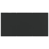 Garden Dining Table Black 200x100x74cm Steel and Tempered Glass