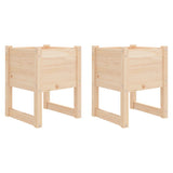 Planters 2 pcs 40x40x52.5 cm Solid Wood Pine